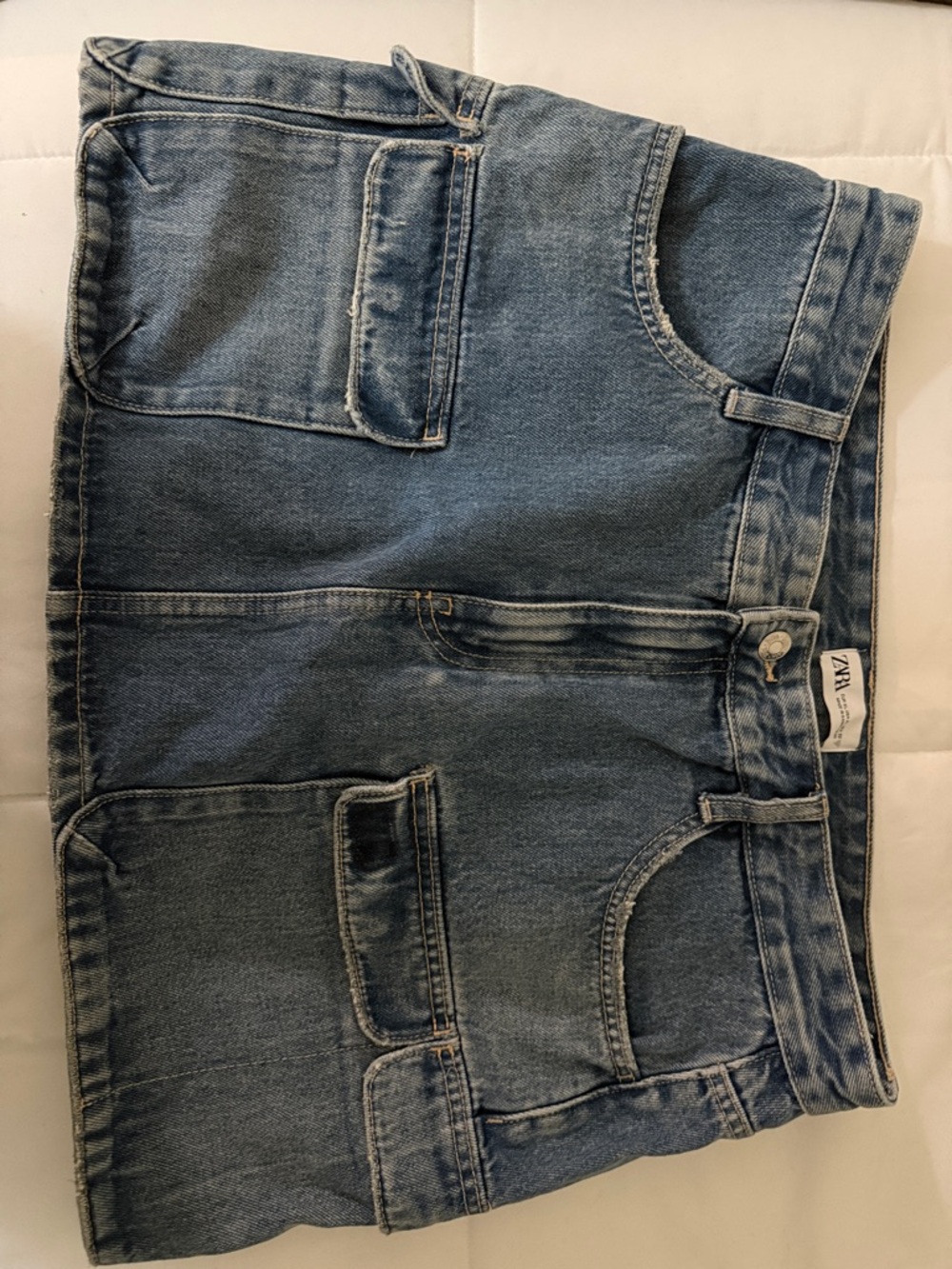 Zara DENIM CARGO SKIRT